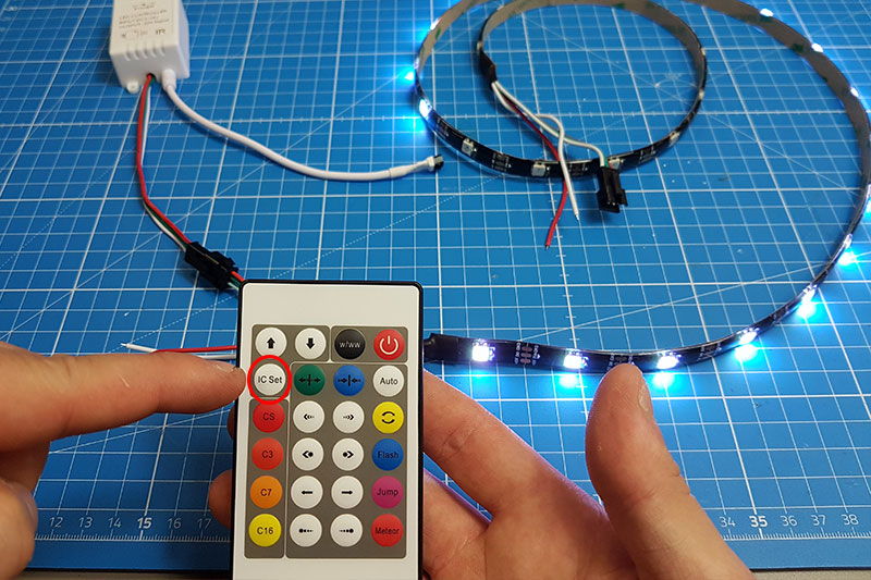 Indiquer le nombre de LED pixel au contrôleur digital